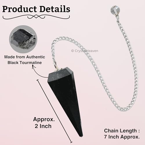 Image of Certified Black Tourmaline Pendulum Dowsing Tool
