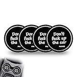 Msyuusr 4 PCS Bling Car Cup Hoder Coaster, Crystal Rhinestone Silicone Anti Slip Insert Coaster, Uni