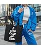Hippowarehouse Keep Calm and Sing Tote Shopping Gym Beach Bag 42cm x38cm, 10 litres #3