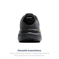 Brooks Men’s Ghost 17 Neutral Running Shoe, Ebony/Black/Yellow, 8.5 Wide – Ansicht 3