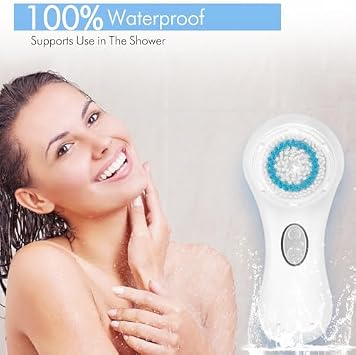 Microtree Electric Facial Cleansing Brush and Adhesive No Drill Wall Mount Holder