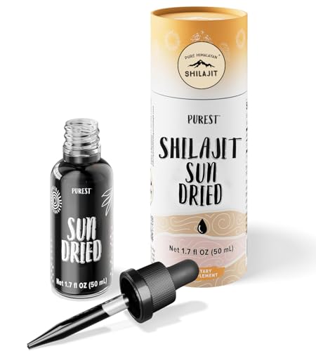 Pure Himalayan Shilajit ®, Sun Dried Liquid Drops - Immune Support Supplement, Energy Boost, Detox Cleanse, Anti-Aging and Wellness - Natural Trace Minerals & Fulvic Acid Complex (50ml, Pack of 1)