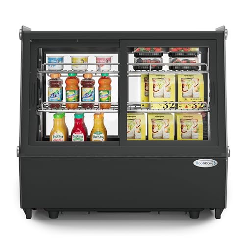 KoolMore CDC-125-BK 28 in. Self-Service Countertop Bakery Display Refrigerator in Black
