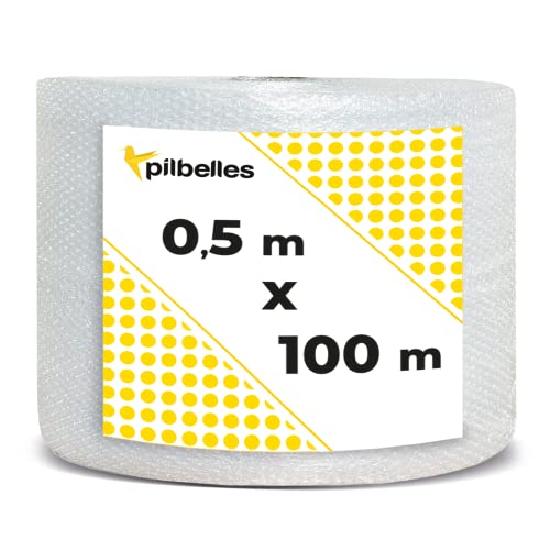 OBLAIT Rollo de plástico de burbujas 0,5x100 m, Embalaje, mudanzas, envíos, protección Cover