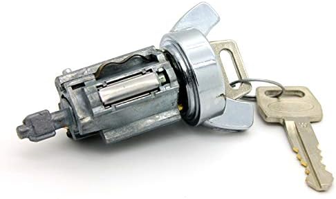 New Chrome Ignition Lock Cylinder Switch with Keys Compatible with Listed Ford Lincoln and Mercury