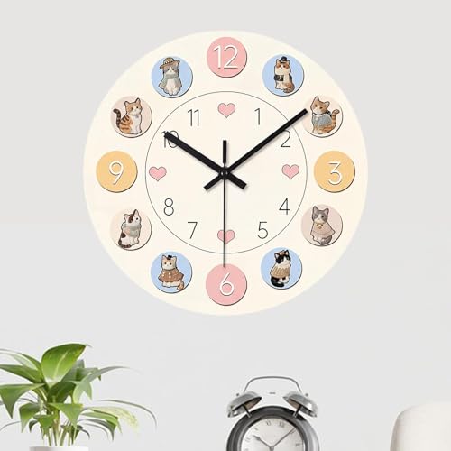 Horloge décorative et silencieuse de 25cm au mouvement fluide - 8