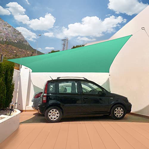 Image of HIPPO Shade Sail 12 Feet X 16 Feet Sun Shade 85% UV Block for Canopy Cover, Outdoor Patio, Garden, Pergola, Balcony Tent (Green)