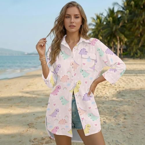 Cache-maillot de bain à manches longues protectrices et fentes Xoenoiee