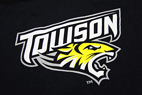 Towson University Tigers Logo Black Adult T-Shirt4