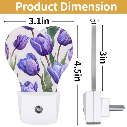 Lámpara de noche LED con sensor de luz 2 unidades miniatura 4