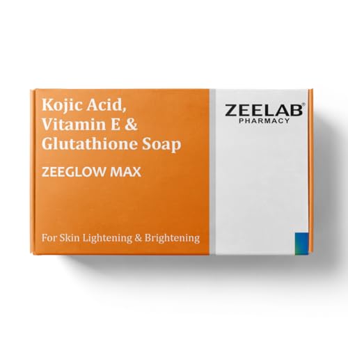 Image of Zeeglow Max Kojic Soap With Vitamin E and Glutathione | Body Tan Removal Bath Soap For Glowing Skin | Remove Dark Spots