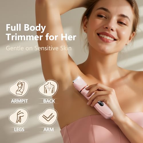 Virelle Hair Removal Epilators Bikini Trimmer for Women, Painless Waterproof Electric Foil Shaver Razors for Facial Leg Body Armpit, Ceramic Blade with Type-C Charging, Travel Size, SE Version