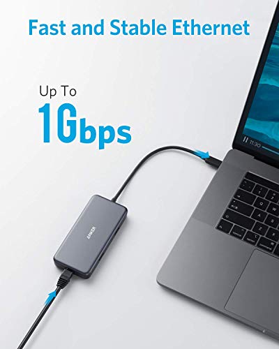 image for Anker USB C Hub Adapter, PowerExpand+ 7-in-1 USB C Hub, with 4K USB C 