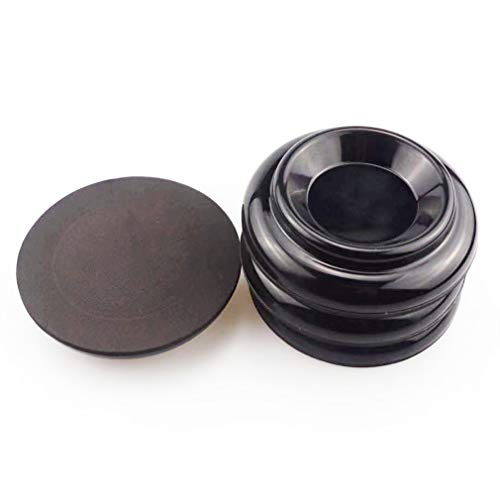 Hidear Piano Caster Cups 4 Pcs Upright Piano Caster Pads EVA Anti-Slip & Anti-Noise Foam Mat ABS Plastic Coasters Cups Piano Leg Pad for Upright Piano Black