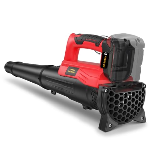 Leaf Blower for Milwaukee 18V Battery 450CFM Electric Leaf Blower with 130MPH Copper Motor Handheld for Lawn Care Yard (Battery Not Included)(Red)