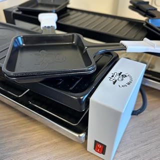 LITTLE BALANCE 8942 Raclette 4 Meuuuh...!, Appareil à raclette, Jusqu'4 personnes, Grill amovible, 4 spatules + 4 planchettes Meuuuh, Sans PFAS, Antiadhésif, 800W, Blanc
