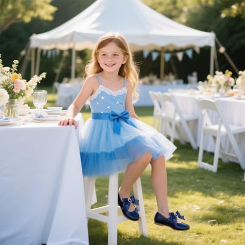 Image of PHIRAMIN Toddler Flower Girl Dress Shoes - Little Girl Mary Janes Flats Wedding