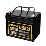 NERMAK 12V 50Ah LiFePO4 Deep Cycle Battery,4000+ Cycles Lithium Iron Phosphate Rechargeable Battery for Solar, Marine, Home Energy Storage, Off-Grid Applications and More, Built-in 100A BMS