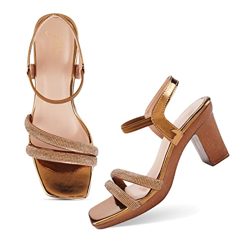 Image of JM LOOKS Block Heel Stylish Fashionable Comfertable Sandals