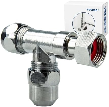 T-Stück 3/8″ IG X 3/8″ AG X 3/8″ Schlauchanschluss – Mit Absperrventil, Für SBS Kühlschränke & Wasserfilter