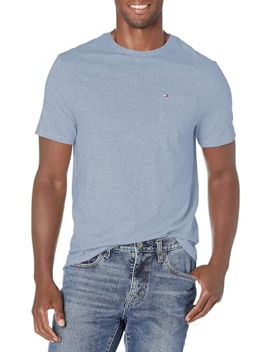 Tommy Hilfiger Men's Big-Tall Big and Tall T Shirt with Pocket Shirt, Malaga Blue HTRR, TL-L
