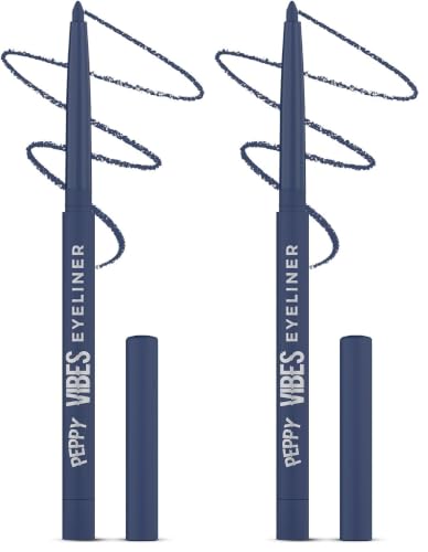 Image of Glam21 Peppy Vibes Eyeliner |Matte Finish Stays up to 10 Hours |Smudge-Proof & Water-Proof |Long Lasting Eyeliner | Precision application| Cloud Nine-0.4g (Pack of 2)