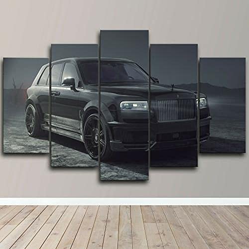 Décoration d'intérieur voiture de luxe grand tableau mural salon moderne 5pc