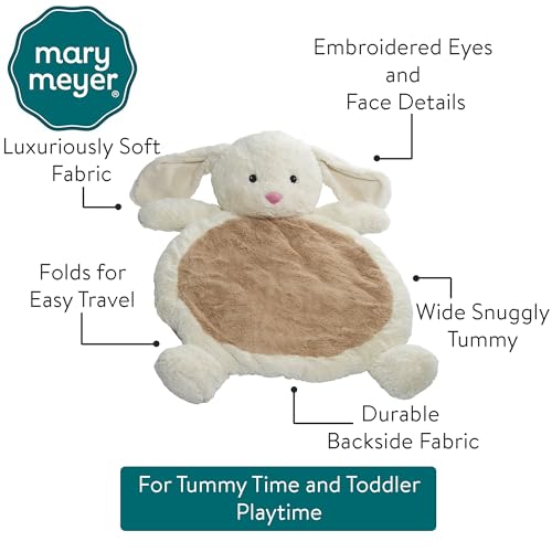 Image of Mary Meyer Bestever Baby Mat, Cream Bunny