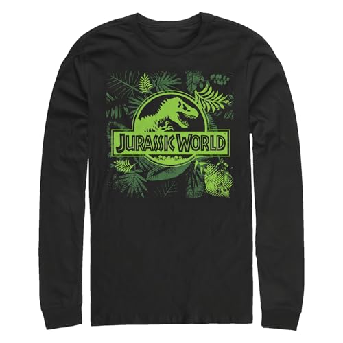 T-shirt Jurassic World à manches longues pour homme motif fougères