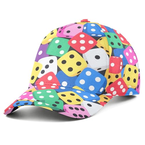Casquette de course respirante avec motif dés colorés pour entraînement running confortable