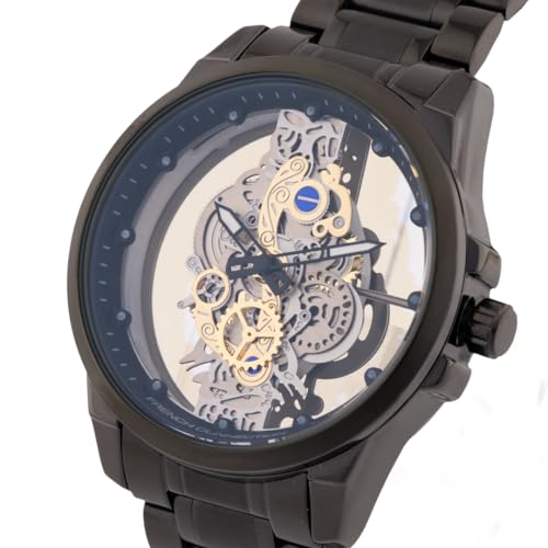 Image of French Connection Cosmos | Skeleton Dial | Stainless Steel Strap | Quartz Watch for Men - FCK1BM