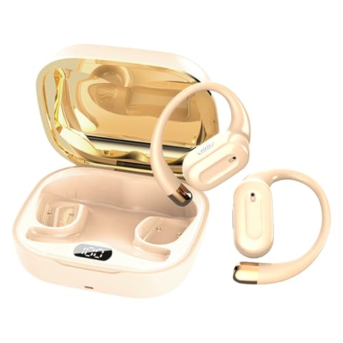 Auricolari esterni - stereo Cuffie aperte per nuoto corsa e sport Lettori portatili per donne e bambini streaming traduzione dal vivo color wireless crema