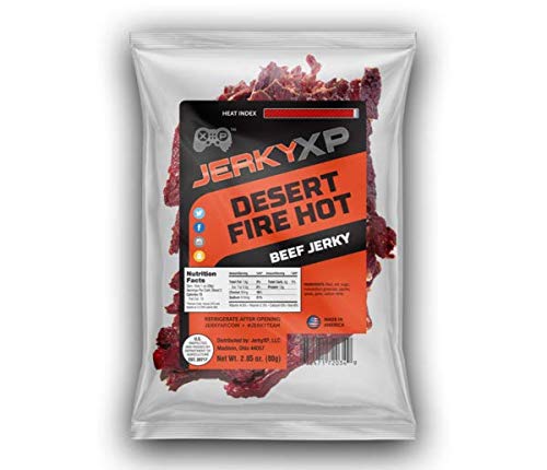 JerkyXP Beef Jerky (Desert Fire Hot, 2.85-Ounce)