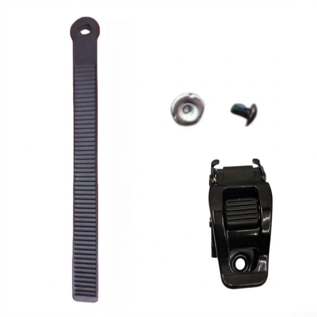 Kit de fixation de snowboard avec boucles à cliquet et sangles en plastique et acier