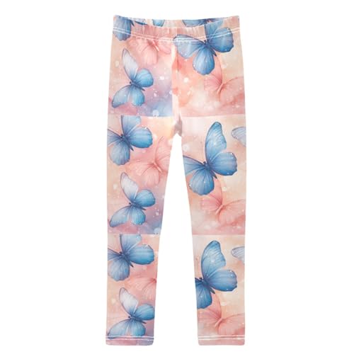 Pattern Colored Butterfly Girls Leggings Kids Yoga Pants Dance Active Tights 4T