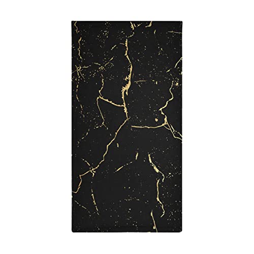 Wamika Black Gold Marble Hand Bath Towel Shower Towels Set Tie Dye Yellow Kitchen Hanging Gym Bathroom Towel Highly Absorbent 2Pcs #TOP3
