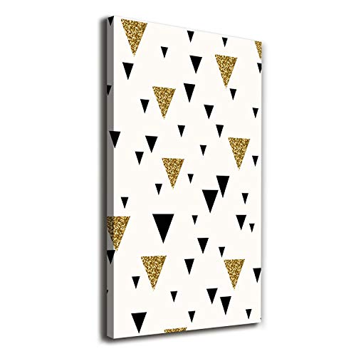 Tableaux pour la Mur Tulup 70x140 | Impression sur Toile Or avec Triangles