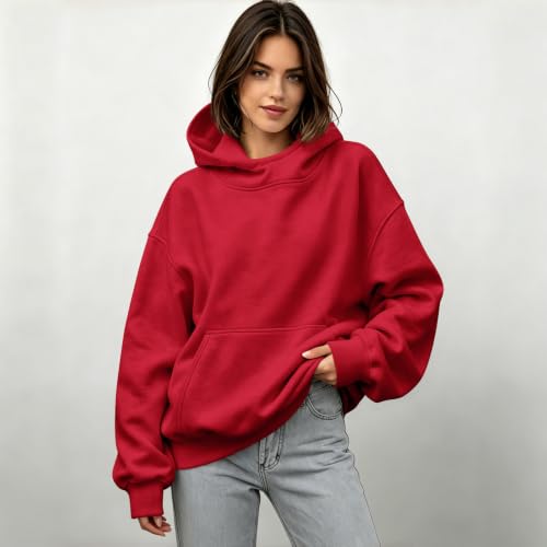 moolBeko Womens Mock Neck Oversized Hoodies Comfort Fall Clothes - image 2
