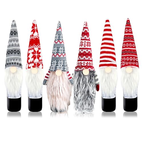 Meleager 6 Stück Weihnachten Flaschen Deko, Flaschendekoration...