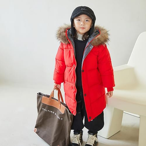 Girls Winter Puffer Coat Faux Fur Hooded Zip Up Jacket Casual Thick Warm Winter Long Outerwear Clothes Snowsuit Coats2