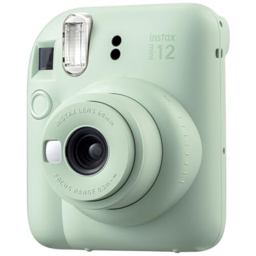 Image of FUJIFILM INSTAX Mini 12 Instant Film Camera | Mint Green Bundle | with INSTAX Mini Instant Film | 40 Exposures + Instax Accessory Bundle + AA Batteries + Cleaning Cloth (10 Items)