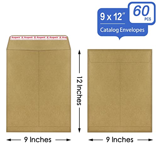 Xxcxpark 60 PCS 9x12 Inches Security Catalog Envelopes