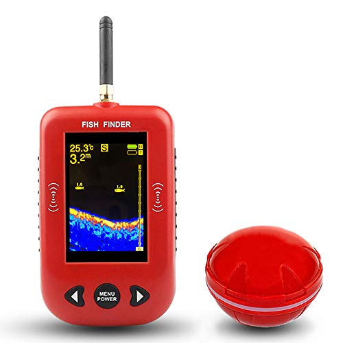 RCANK Fish Finder, Portable Wireless Fishfinder with 2.8 inch TFT Color LCD Screen