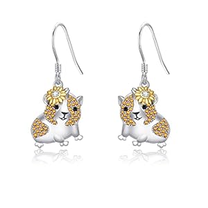 925 Sterling Silver Earrings for Women Cute HorseMoonstoneCowDinosaurTuquoise Dangle Earring for Girls