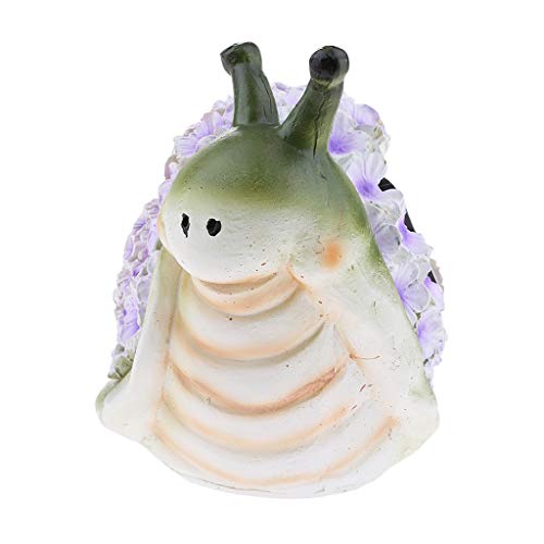 Homyl Caracol Movido a Energia Solar com Flor Concha Luz Quintal Jardim Decoração Ornamento