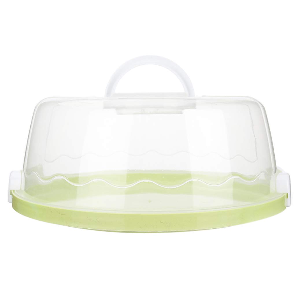 NOWON Portable Plastic Round Cake Box Cupcake Dessert Container Case Sealing Handheld