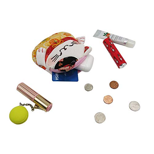 Bar Autotech Japanese Lucky Cat Cute Mini Coin Purse Change Bag Credit Cards Holder Wallet Bag For Girl, Boy, Children (Yellow) #TOP5