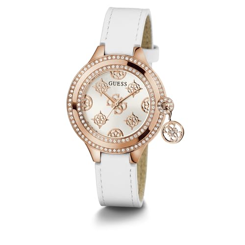 Guess Orologio Da Polso Da Donna In Pelle, Oro Rosso - 5