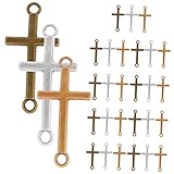 Ornements en croix : les couleurs vintage et les petites tailles rendent ces pendentifs uniques et ajoutent une touche élégante à votre fabrication de bijoux, bracelets à maillons pour la fabrication de bijoux.