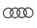 Farbe: schwarz glänzend Original Audi Ringe Kühlergrill Schwarz glänzend black Edition